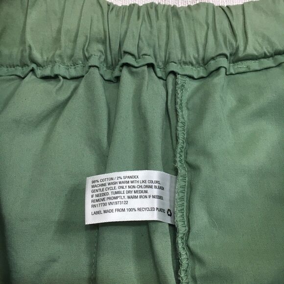 A New Day Shorts Women L Everyday Green Wide Leg Elastic Waist High Rise Relax - Picture 6 of 9